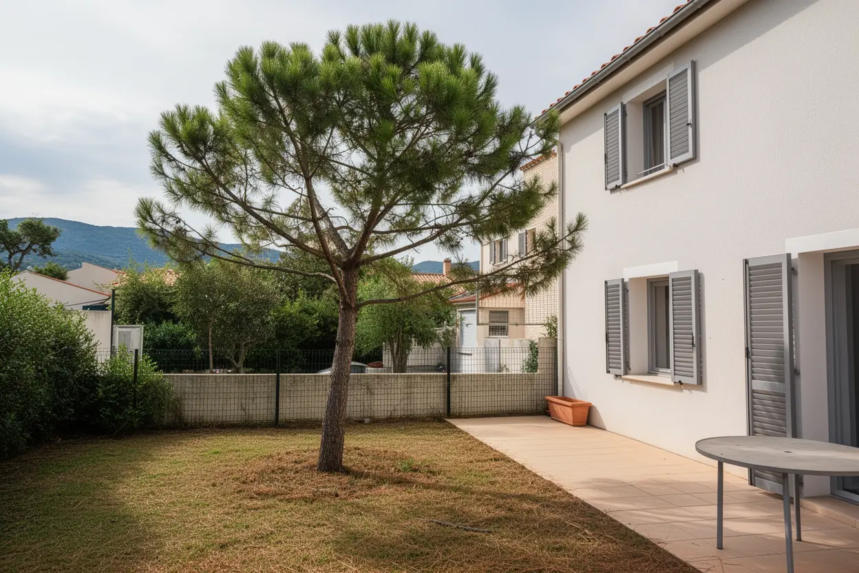Pin éclairci après taille douce à Ajaccio
